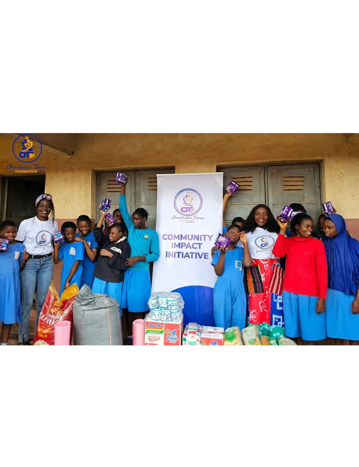 Oluwatomisin Tawose Foundation team joining community members at an outreach event