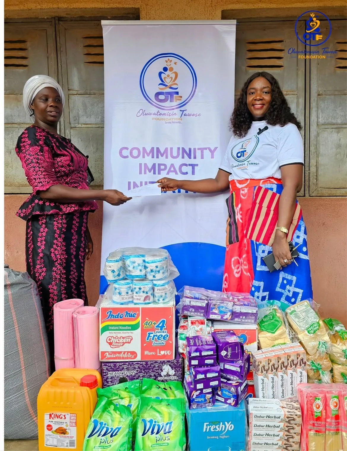 Sharing essential supplies during community outreach